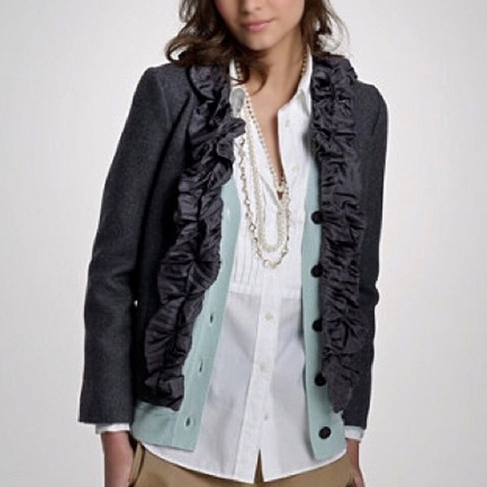 J. Crew Blazer with Silk Ruffle
